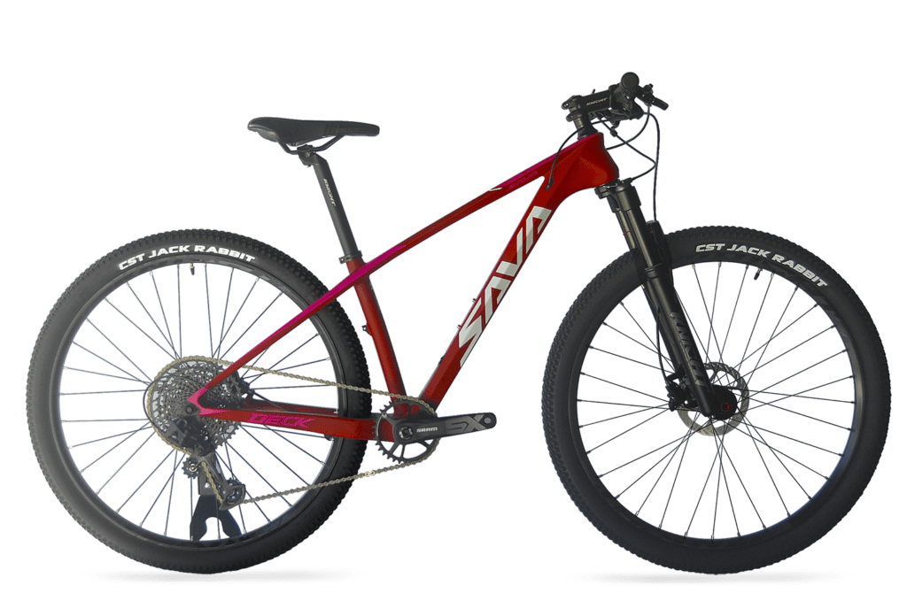 bicicleta sava carbono vermelha